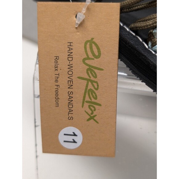 NEW EVERELAX BROWN TEAL BRAID STRAPPY FLAT SANDALS WOMENS SZ 11 - Picture 4 of 7